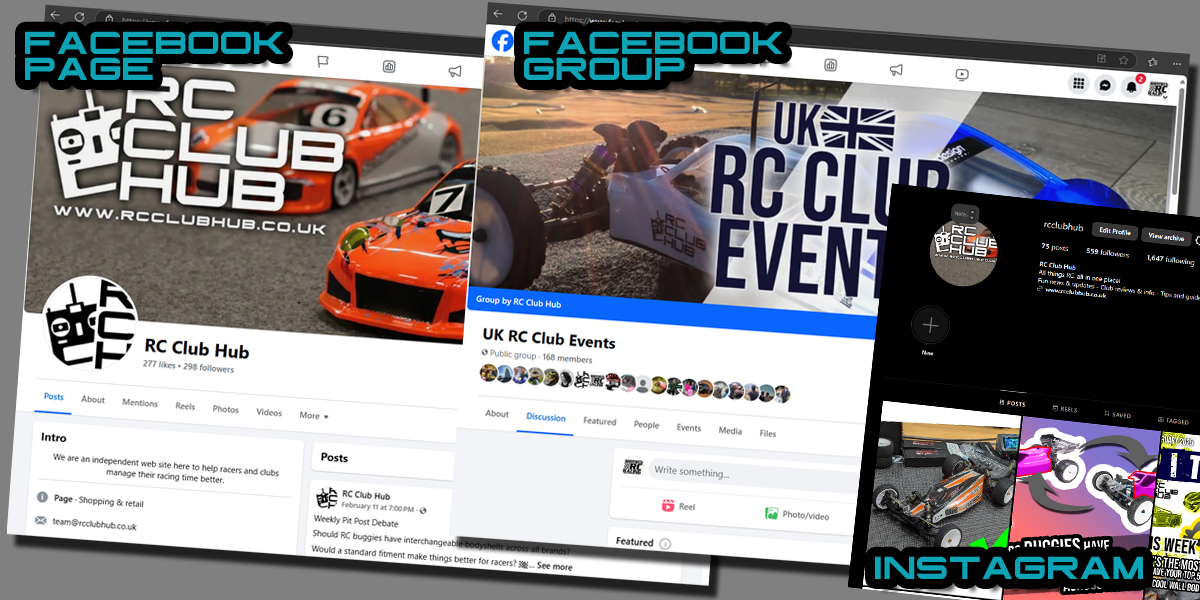 Promote RC Clubs with Social Media - Facebook and Instagram